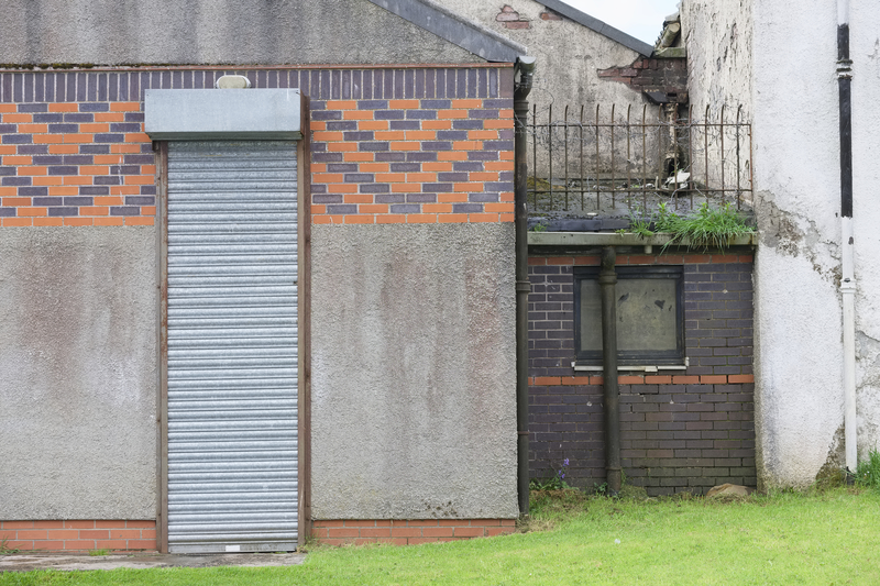 roller shutter door on building